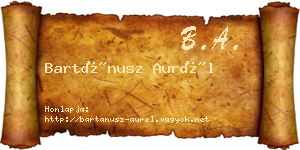 Bartánusz Aurél névjegykártya